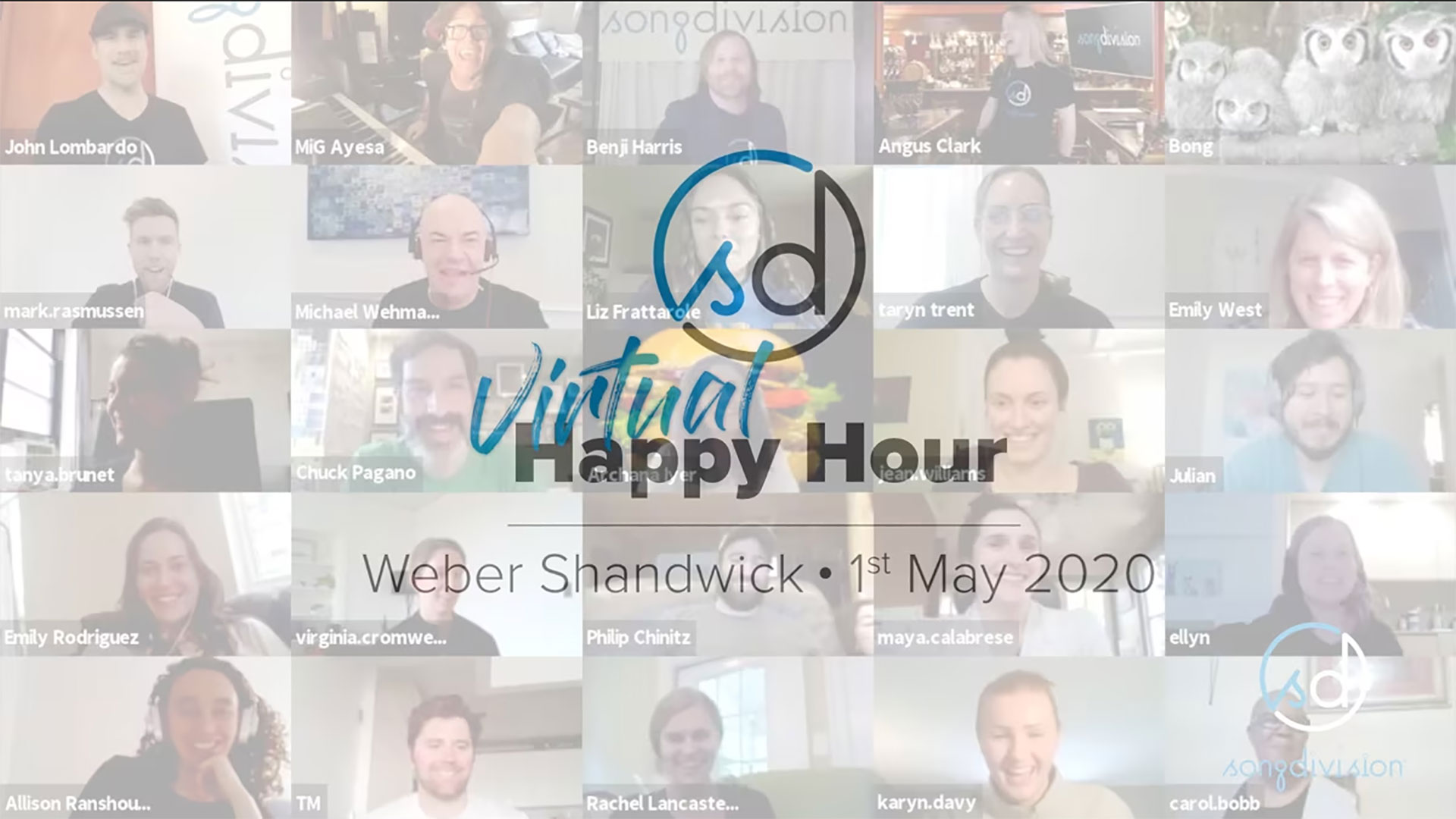 Weber Shandwick: Virtual Happy Hour with SongDivision